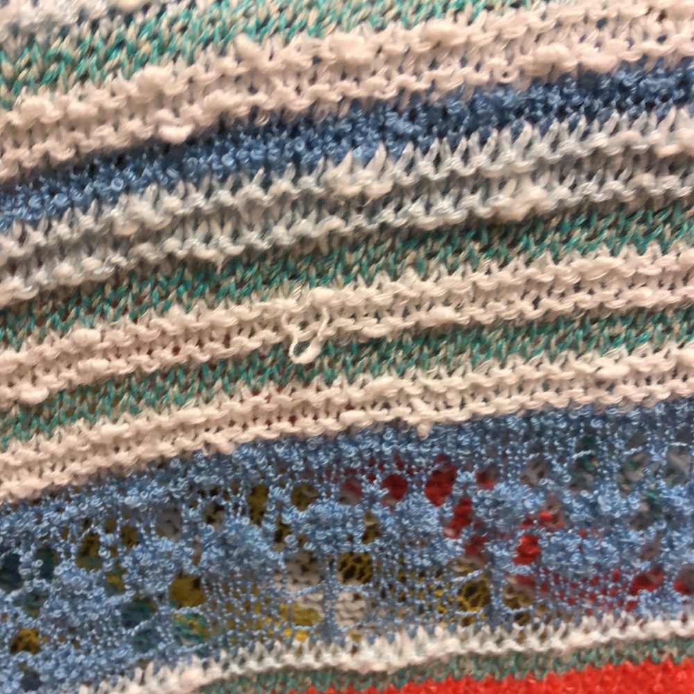 Ruby Rd. Rainbow/Multi-Color Fringe Cardigan - Picture 6 of 6